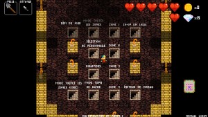 Un menu bien rempli, tout en étant une zone de jeu !